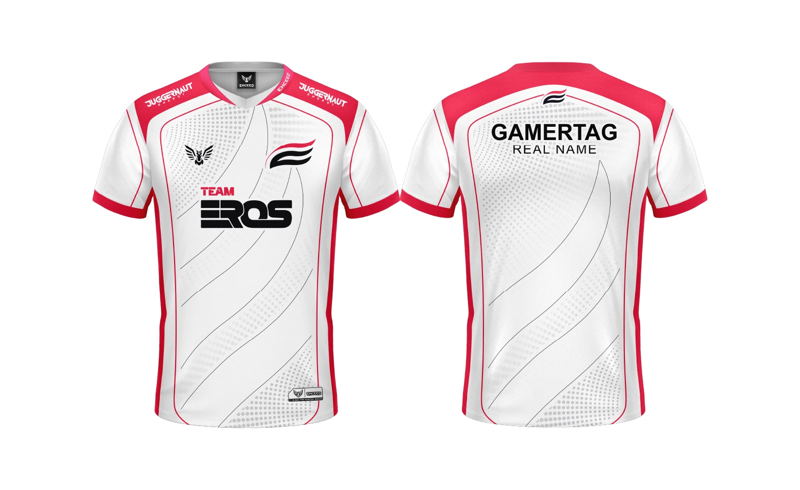 Team Eros esports jersey, front and back
