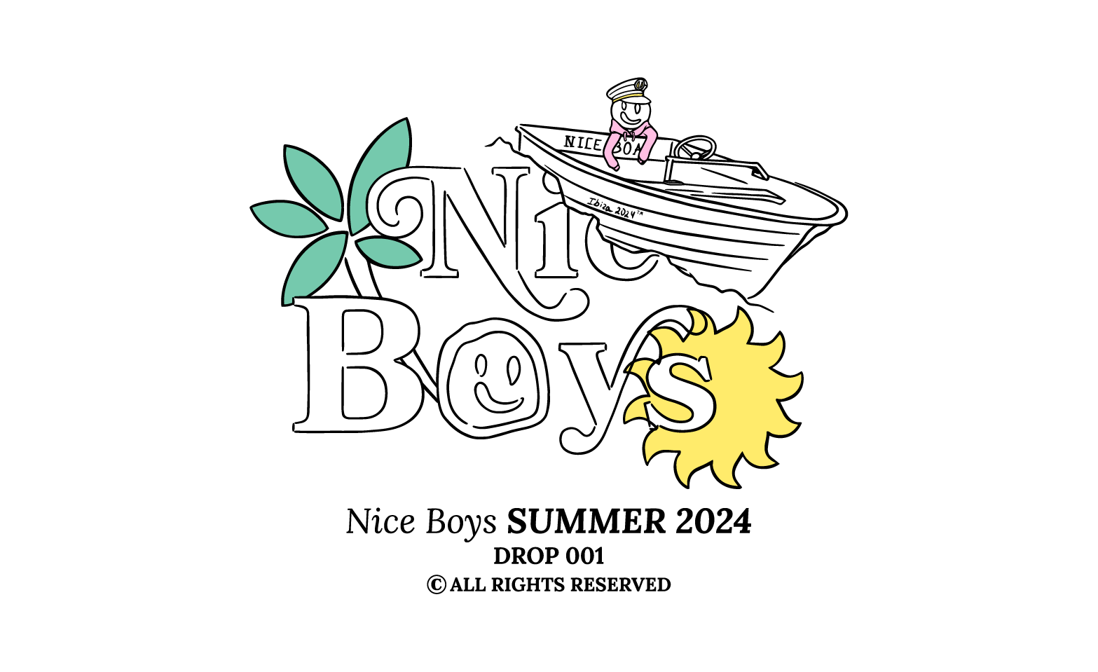 Nice Boys Summer 2024 tee graphic