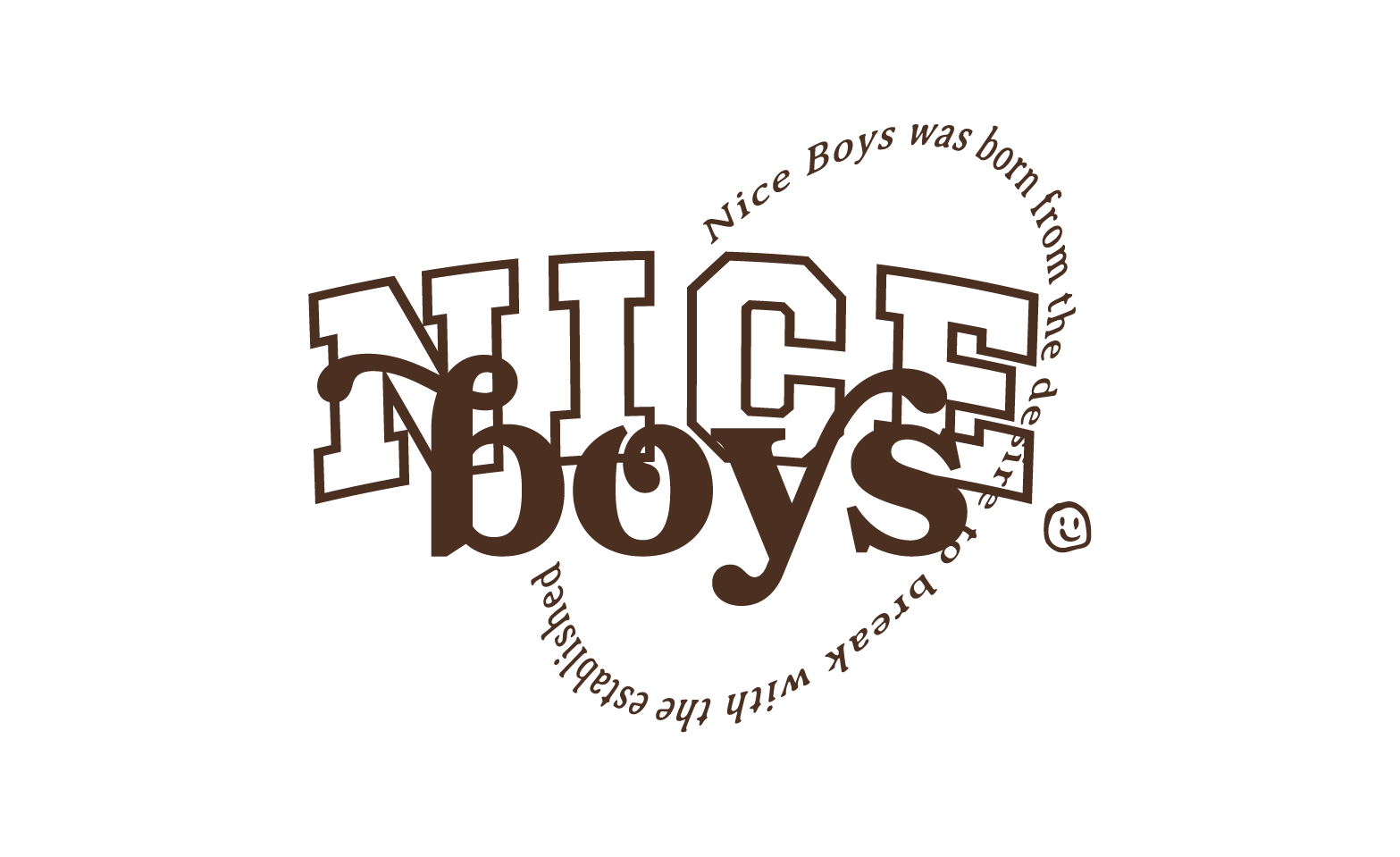 Nice Boys collegiate tee graphic