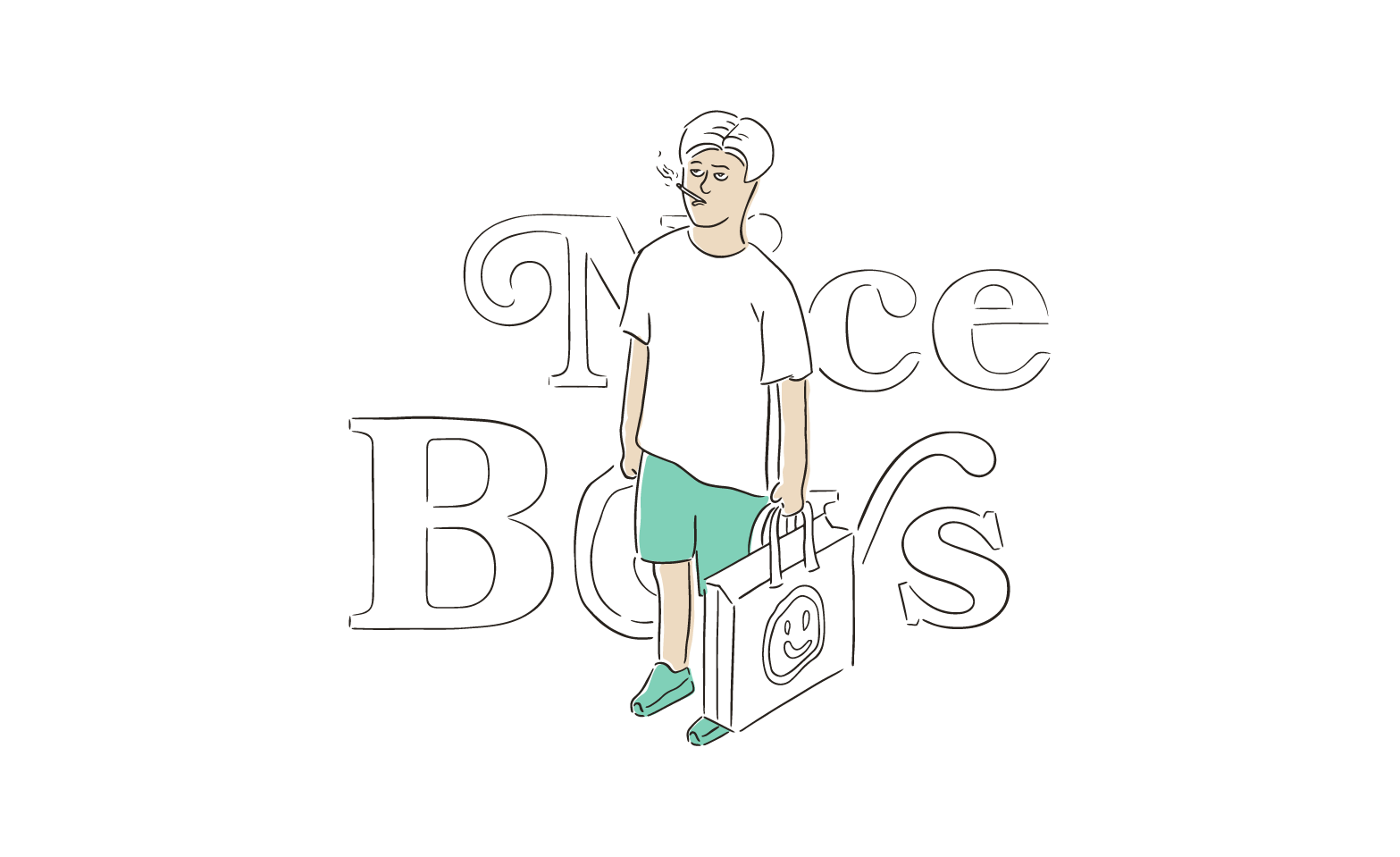 Nice Boys character tee graphic