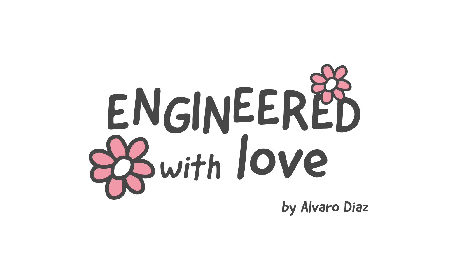 Engineered with love floral tee graphic