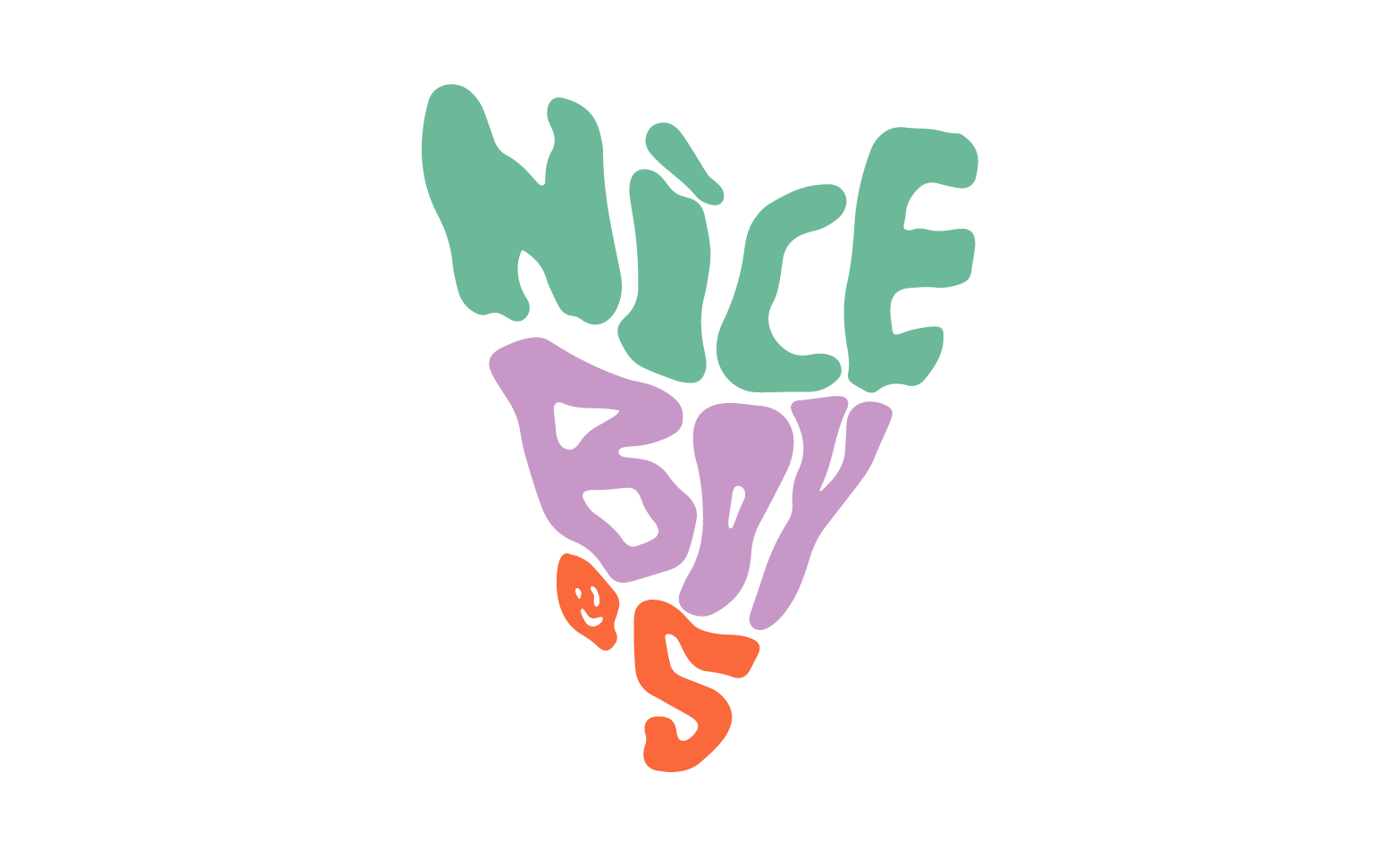 Nice Boys wavy lettering tee graphic
