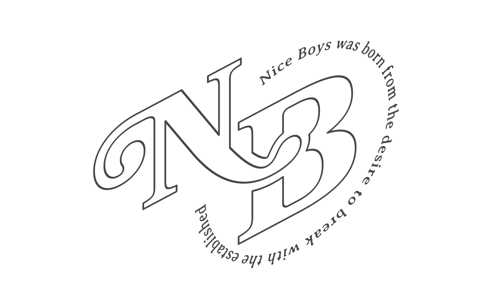 Nice Boys NB monogram tee graphic