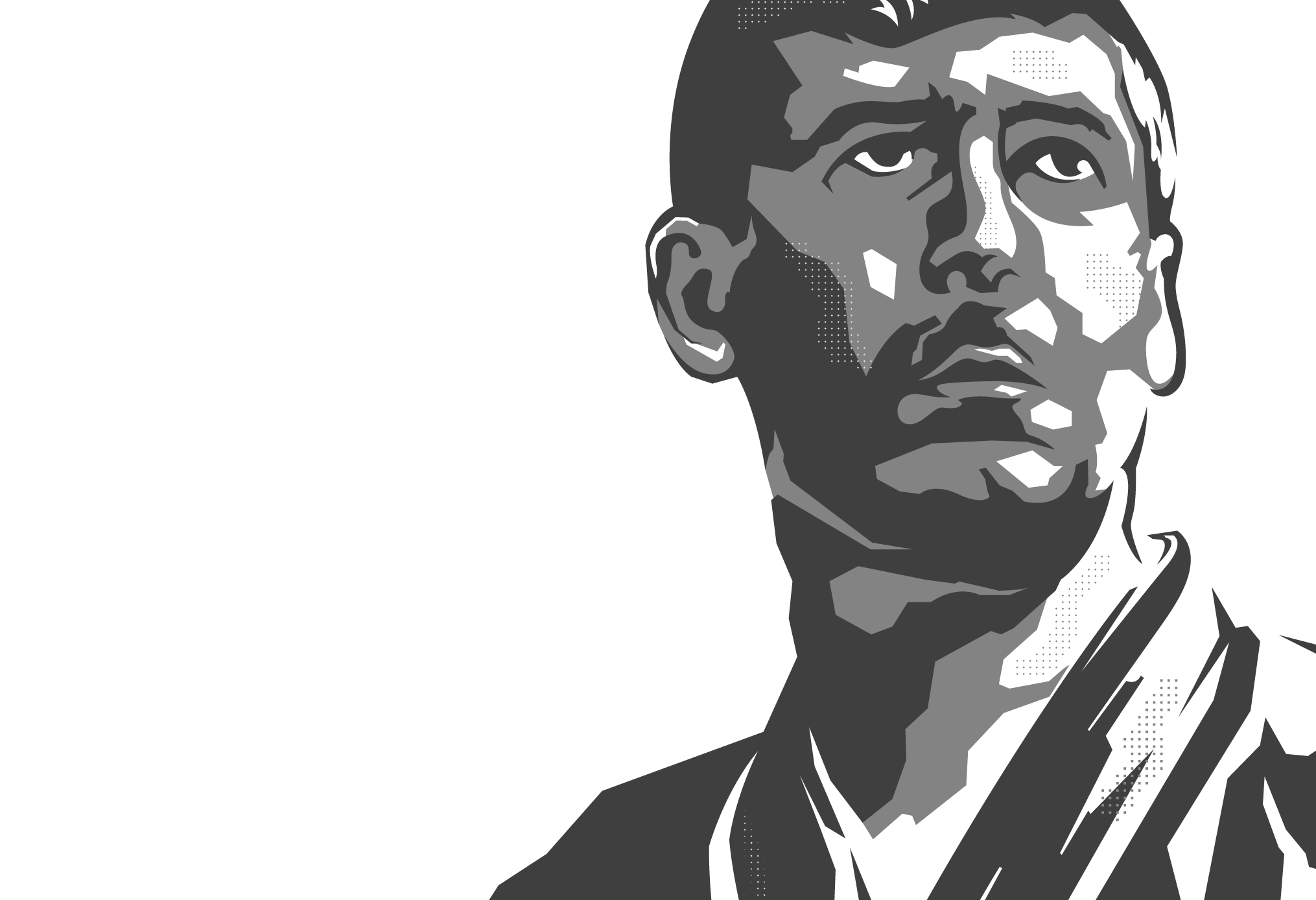 Black and white karateka portrait, close-up detail